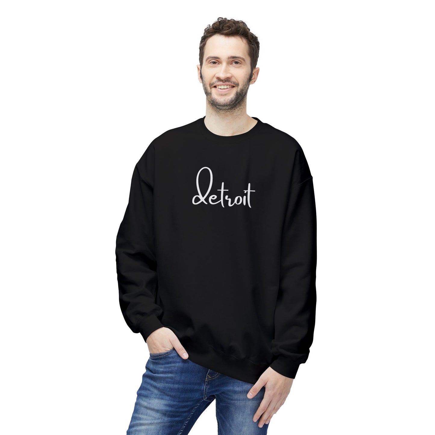 Unisex Detroit Script Sweatshirt
