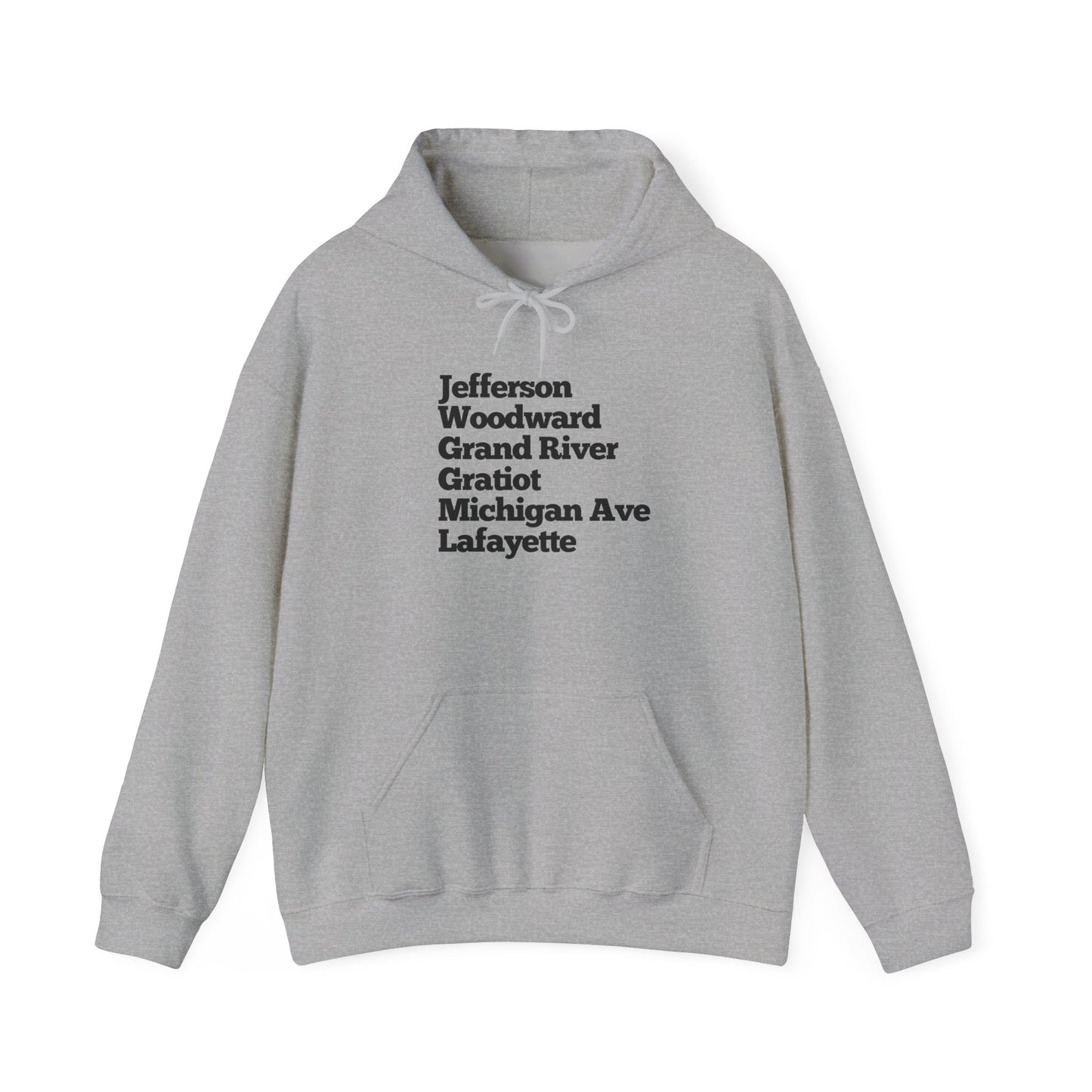 Detroit Street Names Hoodie