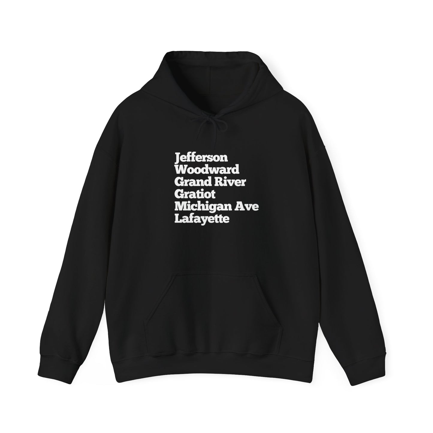 Detroit Street Names Hoodie