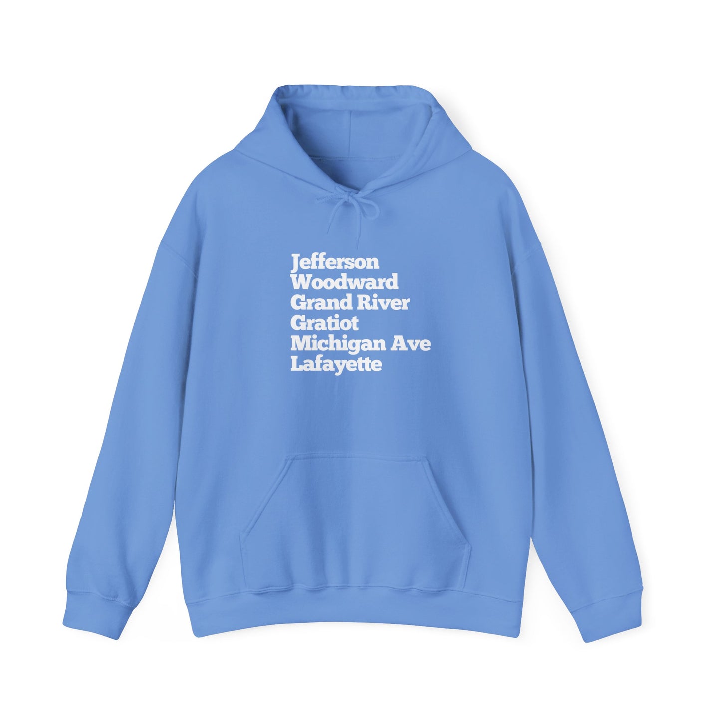 Detroit Street Names Hoodie