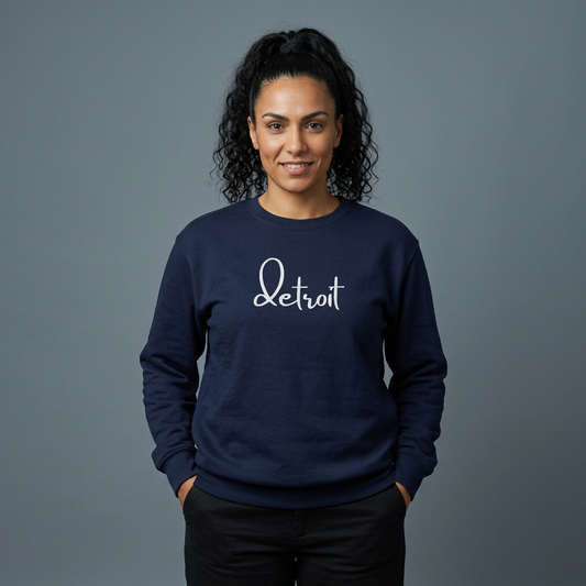 Unisex Detroit Script Sweatshirt