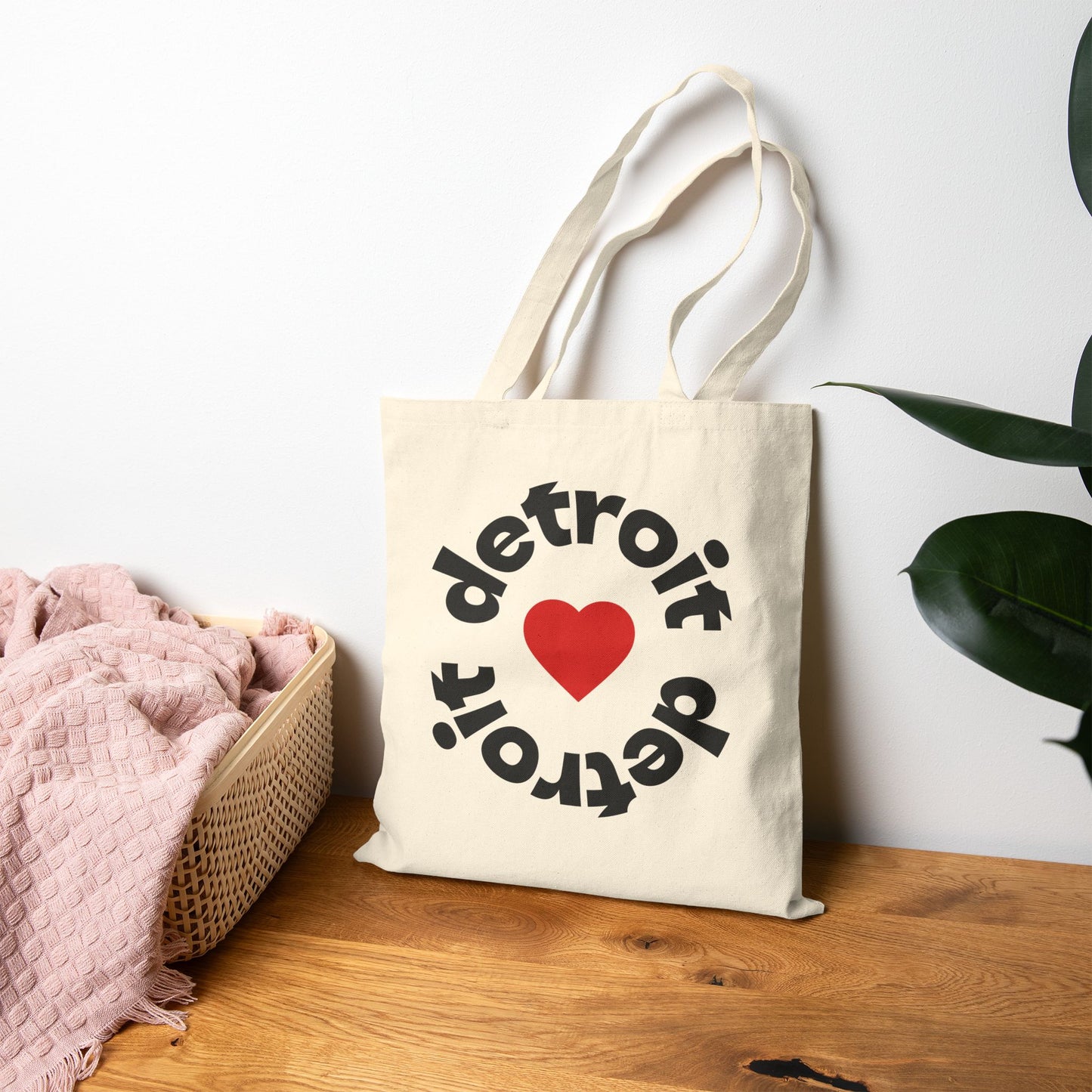 Love Detroit Canvas Tote