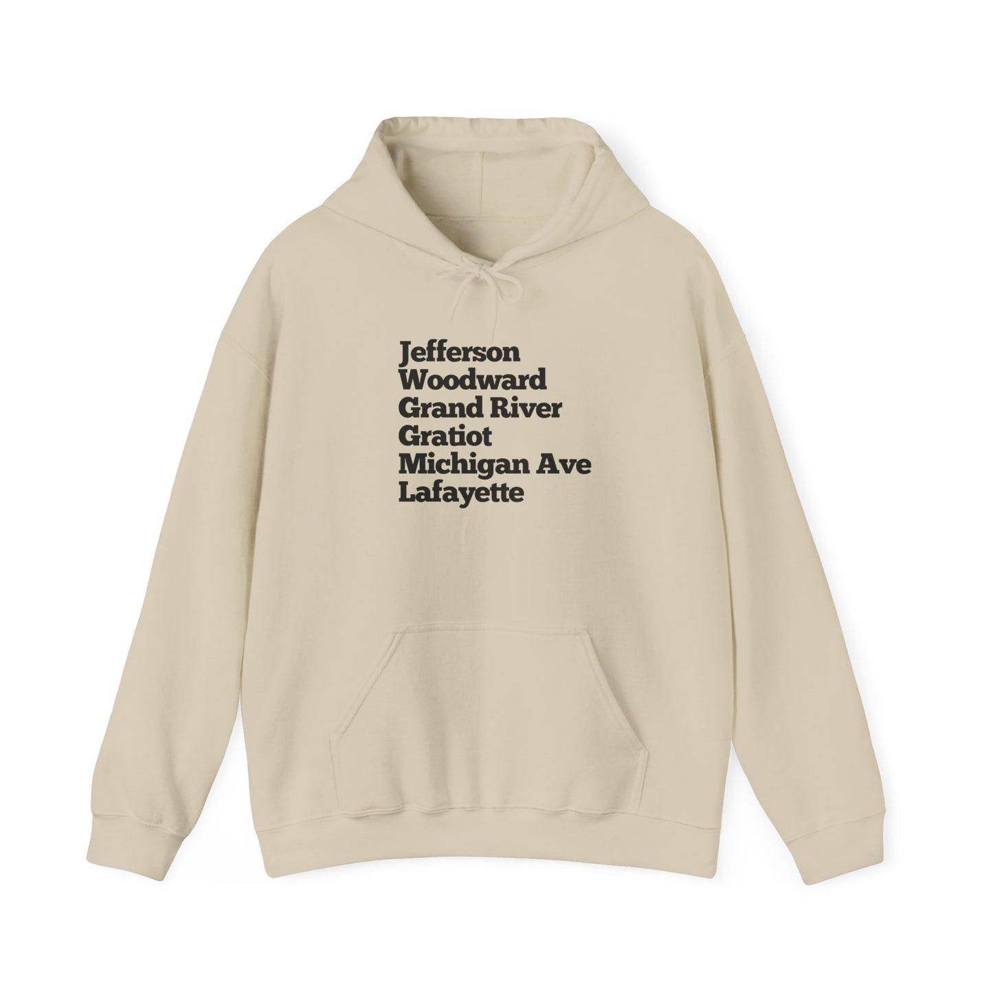 Detroit Street Names Hoodie