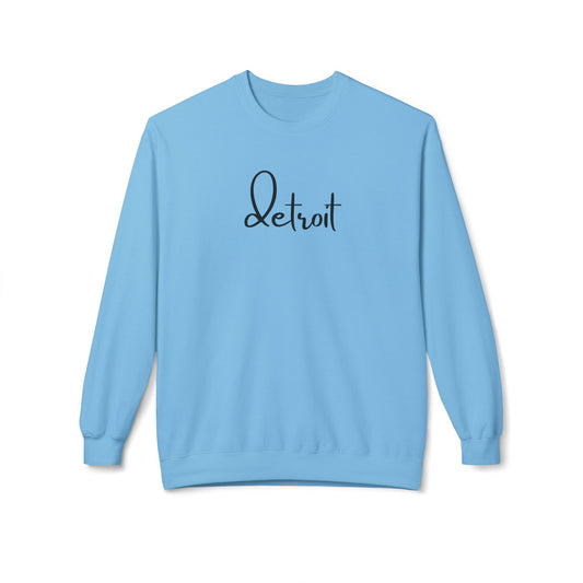 Unisex Detroit Script Sweatshirt