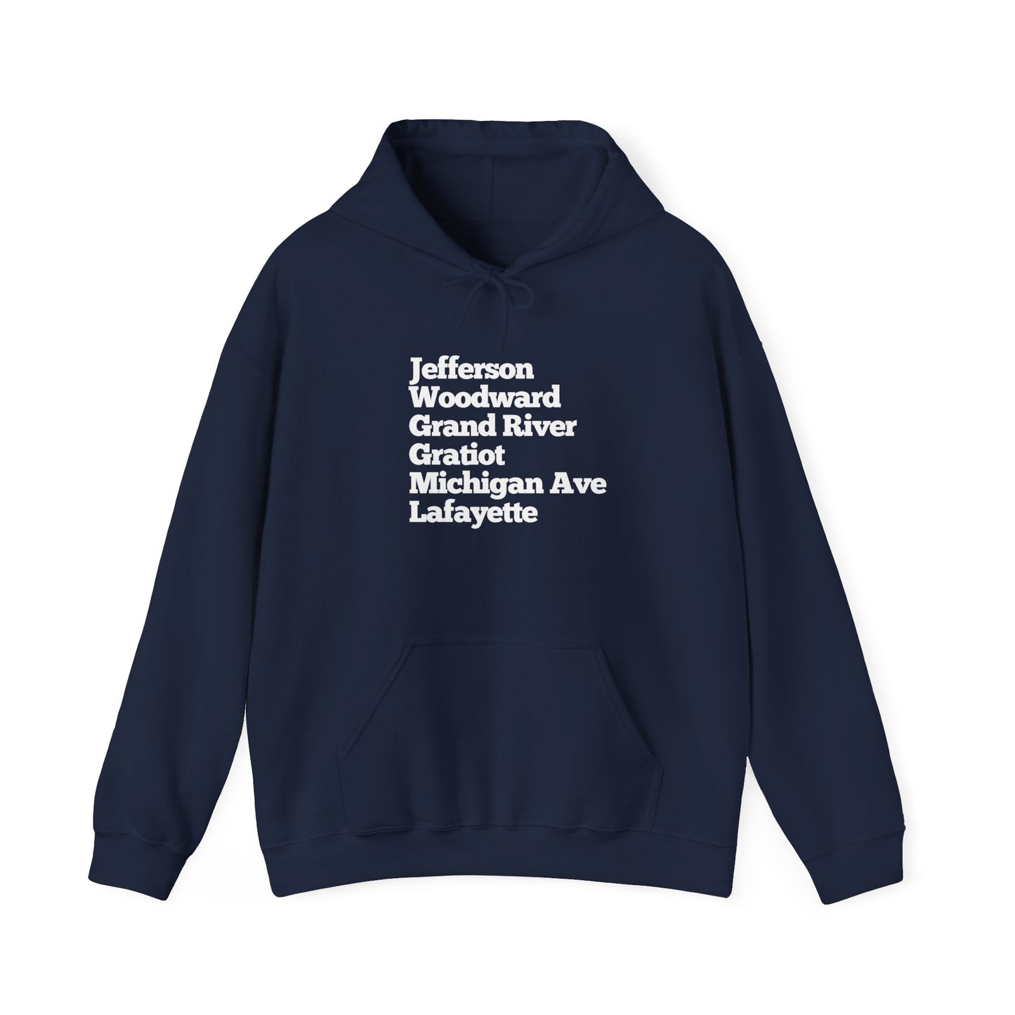 Detroit Street Names Hoodie