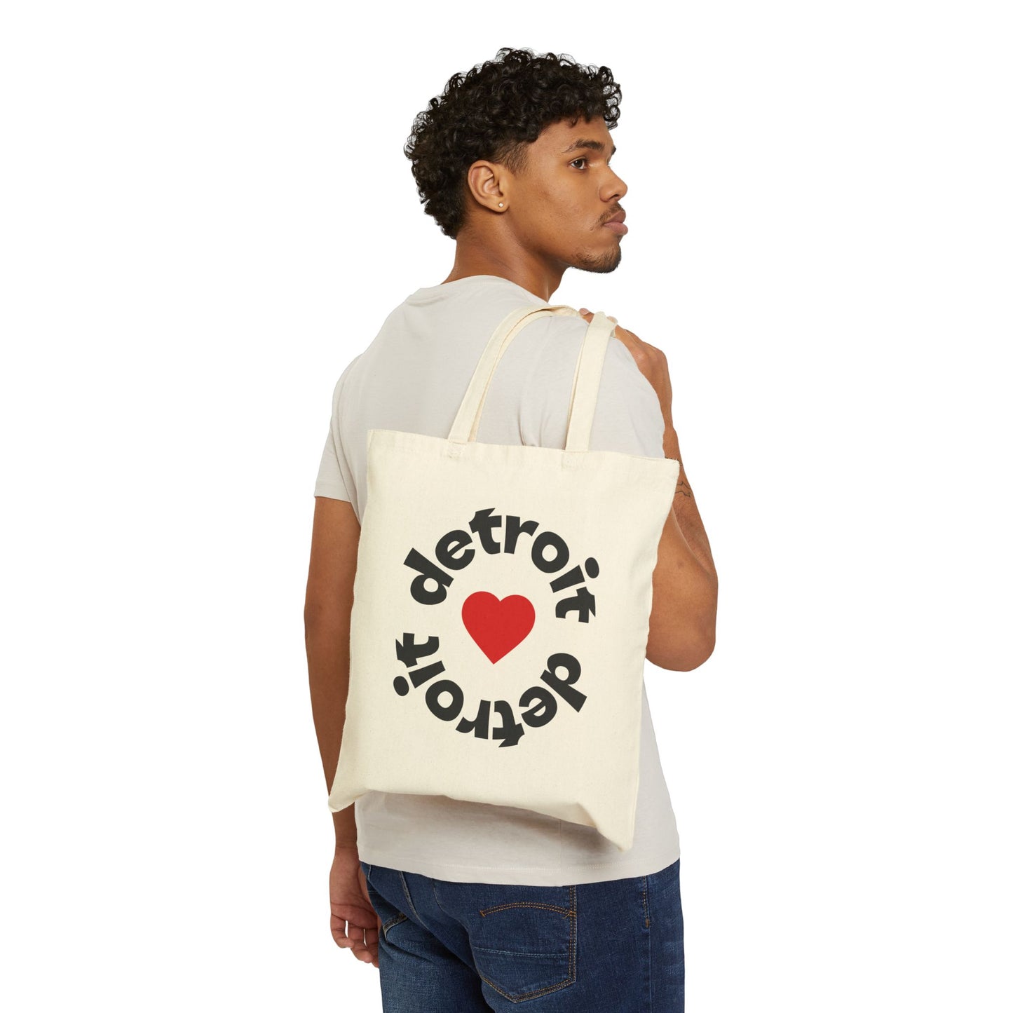Love Detroit Canvas Tote